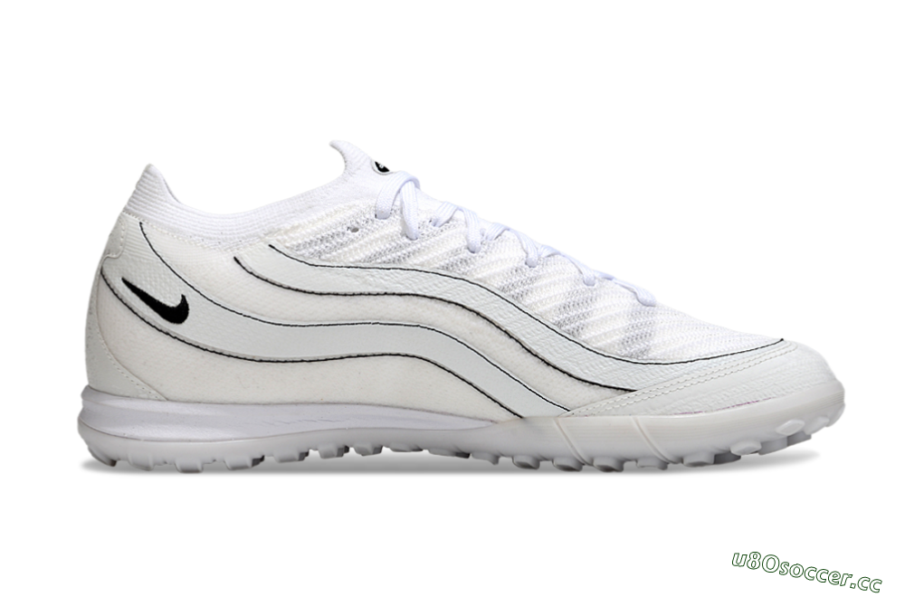 Unisex Nike Air Zoom Mercurial Vapor 16 Elite TF Artificial Turf Low-Tops Football Shoes - White/Clean White/Black Accents 5