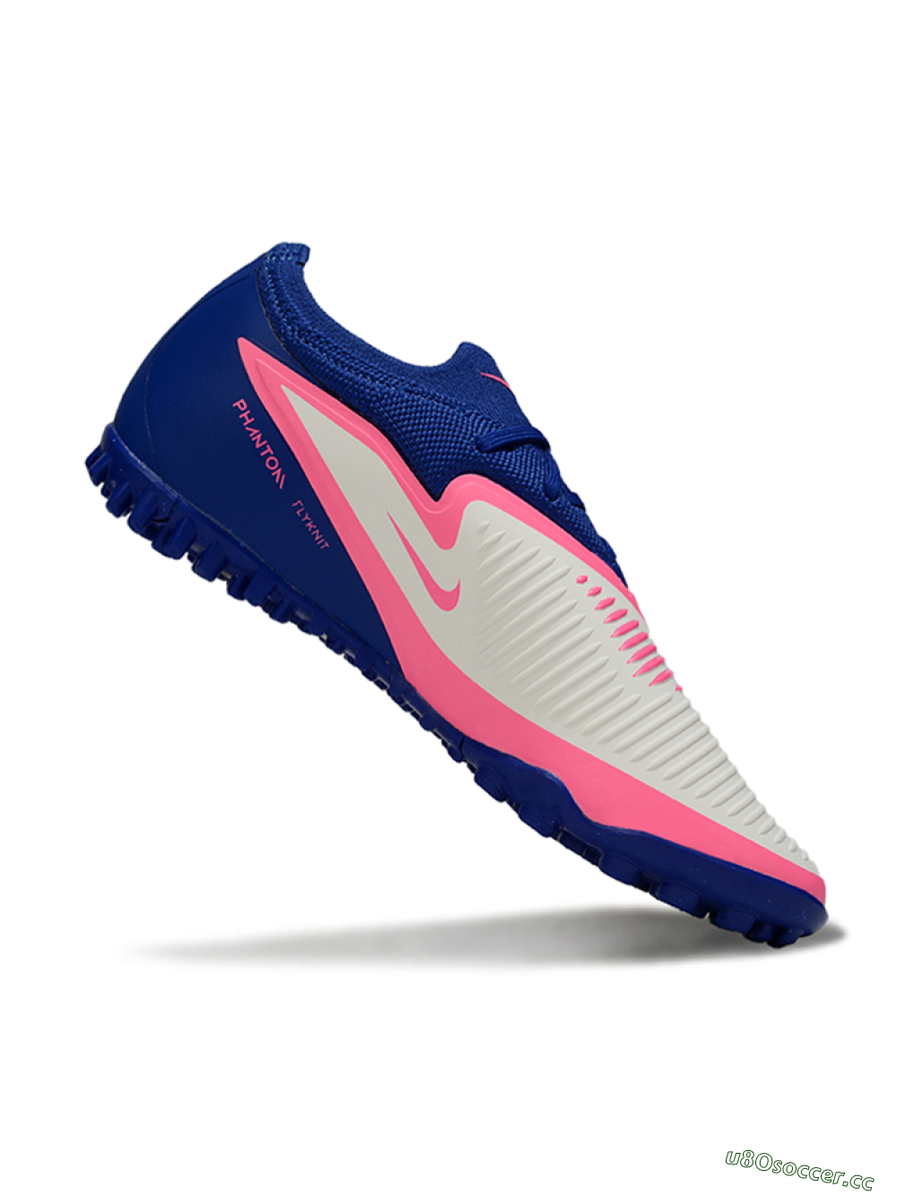 Unisex Nike Phantom 6 Low Elite TF Artificial Turf Low-Tops Football Shoes - Blue/Vibrant Pink/Light Grey 4