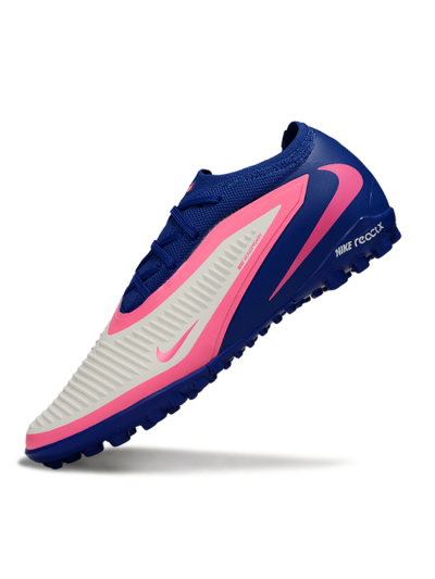 Unisex Nike Phantom 6 Low Elite TF Artificial Turf Low-Tops Football Shoes - Blue/Vibrant Pink/Light Grey