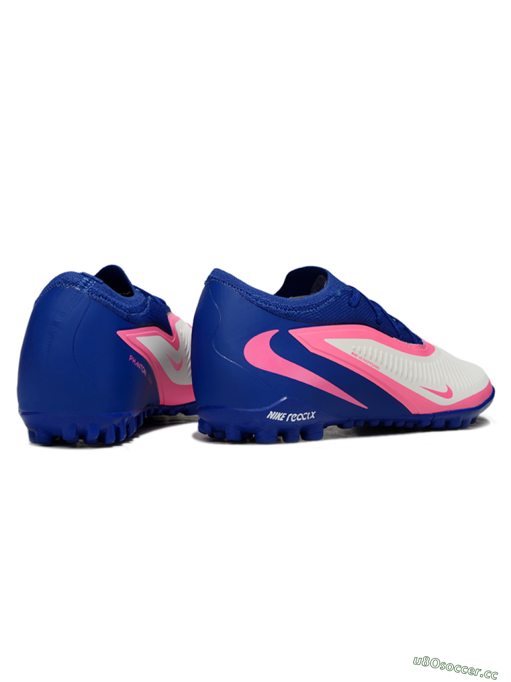 Unisex Nike Phantom 6 Low Elite TF Artificial Turf Low-Tops Football Shoes - Blue/Vibrant Pink/Light Grey 6