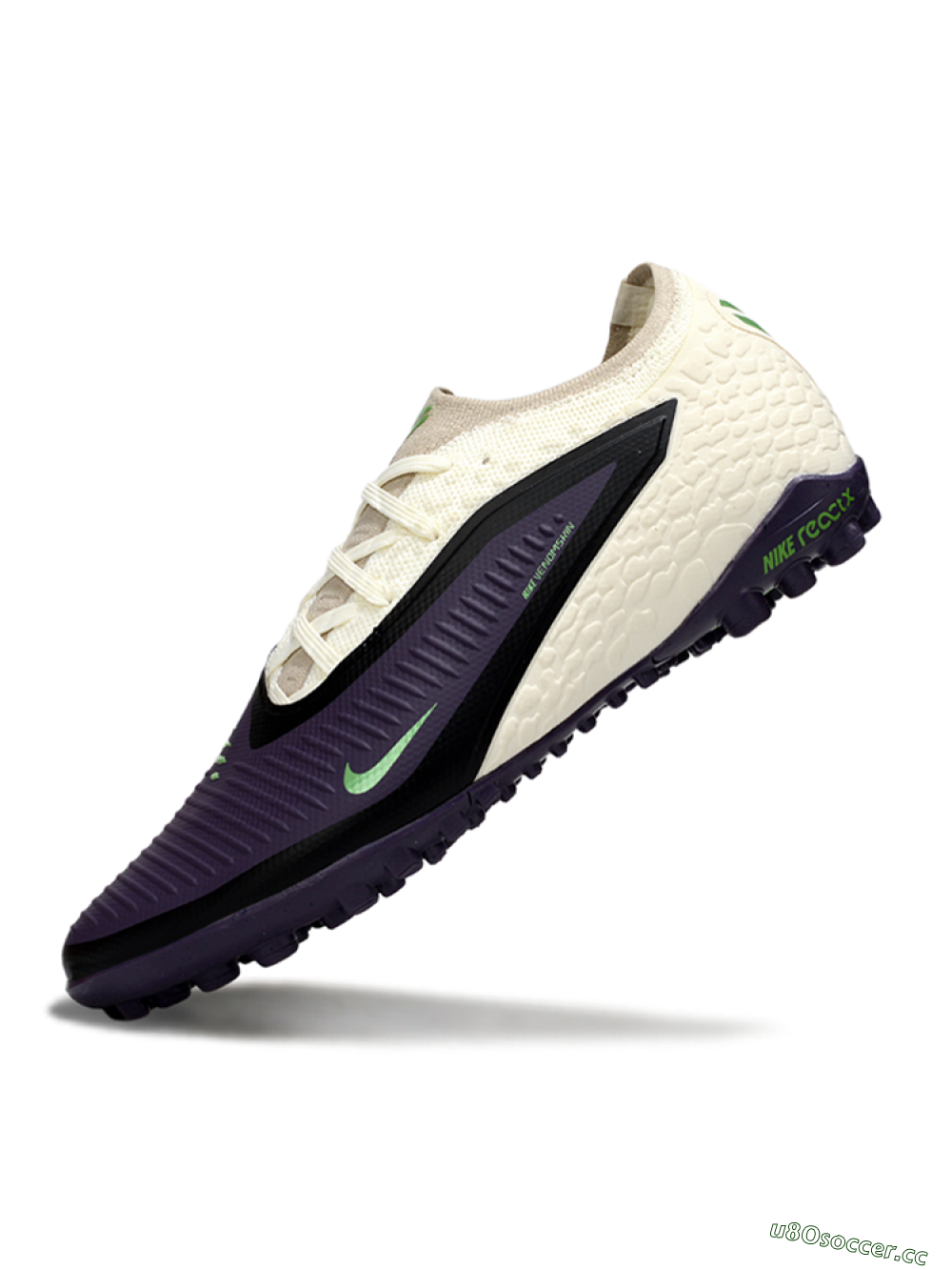 Unisex Nike Phantom 6 Low Elite TF Artificial Turf Low-Tops Football Shoes - Purple/Electric Green/Neutral White 5
