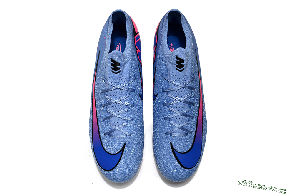 Unisex Nike Air Zoom Mercurial Vapor 16 Elite FG Firm Ground Low-Tops Football Boots - Blue/Electric Blue/Neon Pink 4