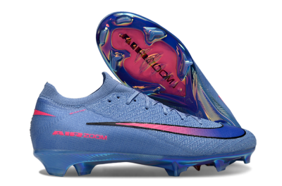 Unisex Nike Air Zoom Mercurial Vapor 16 Elite FG Firm Ground Low-Tops Football Boots - Blue/Electric Blue/Neon Pink
