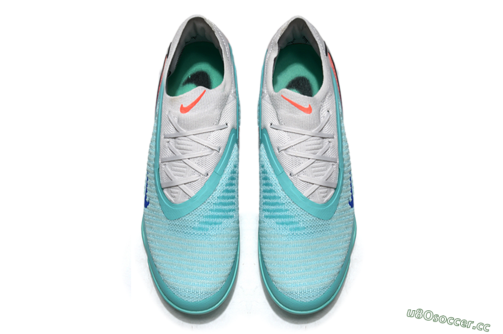 Unisex Nike Phantom 6 Low Elite TF Artificial Turf Low-Tops Football Shoes - Aqua/Bright Aqua/Coral Pink 4