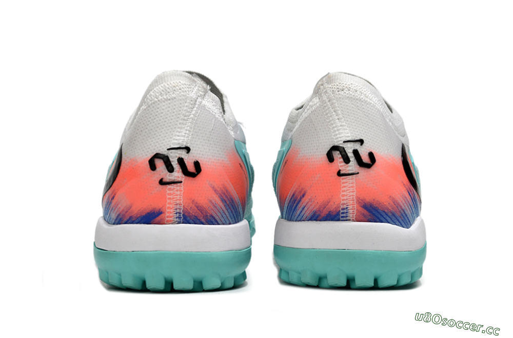 Unisex Nike Phantom 6 Low Elite TF Artificial Turf Low-Tops Football Shoes - Aqua/Bright Aqua/Coral Pink 5