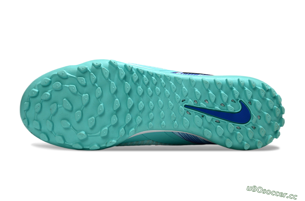 Unisex Nike Phantom 6 Low Elite TF Artificial Turf Low-Tops Football Shoes - Aqua/Bright Aqua/Coral Pink 6