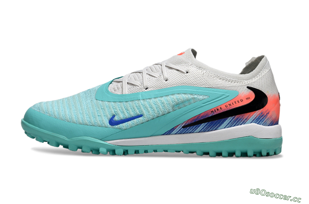 Unisex Nike Phantom 6 Low Elite TF Artificial Turf Low-Tops Football Shoes - Aqua/Bright Aqua/Coral Pink 0