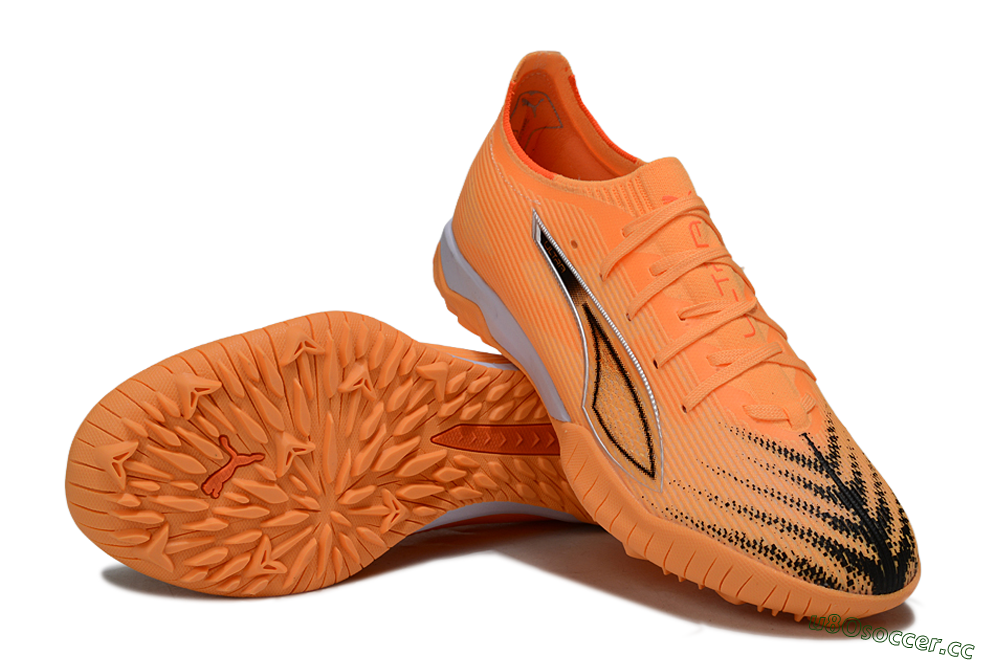 Men's Puma Ultra Ultimate TF Artificial Turf Low-Tops Football Shoes - Orange/Sunset Glow/Flame Orange 3
