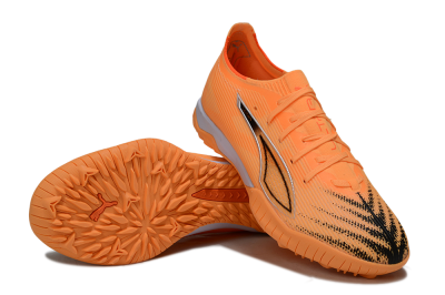 Men's Puma Ultra Ultimate TF Artificial Turf Low-Tops Football Shoes - Orange/Sunset Glow/Flame Orange