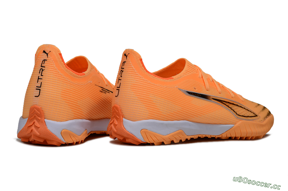 Men's Puma Ultra Ultimate TF Artificial Turf Low-Tops Football Shoes - Orange/Sunset Glow/Flame Orange 6