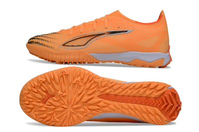 Men's Puma Ultra Ultimate TF Artificial Turf Low-Tops Football Shoes - Orange/Sunset Glow/Flame Orange