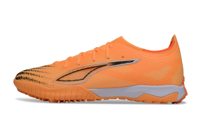 Men's Puma Ultra Ultimate TF Artificial Turf Low-Tops Football Shoes - Orange/Sunset Glow/Flame Orange