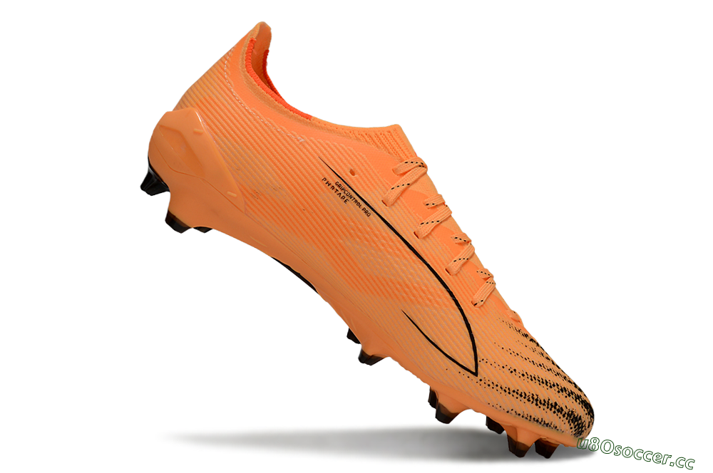 Men's Puma Ultra Ultimate FG Firm Ground Low-Tops Football Boots - Orange/Bright Sunset/Deep Coral 4