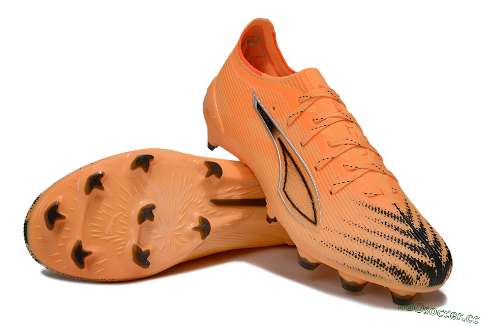 Men's Puma Ultra Ultimate FG Firm Ground Low-Tops Football Boots - Orange/Bright Sunset/Deep Coral 3