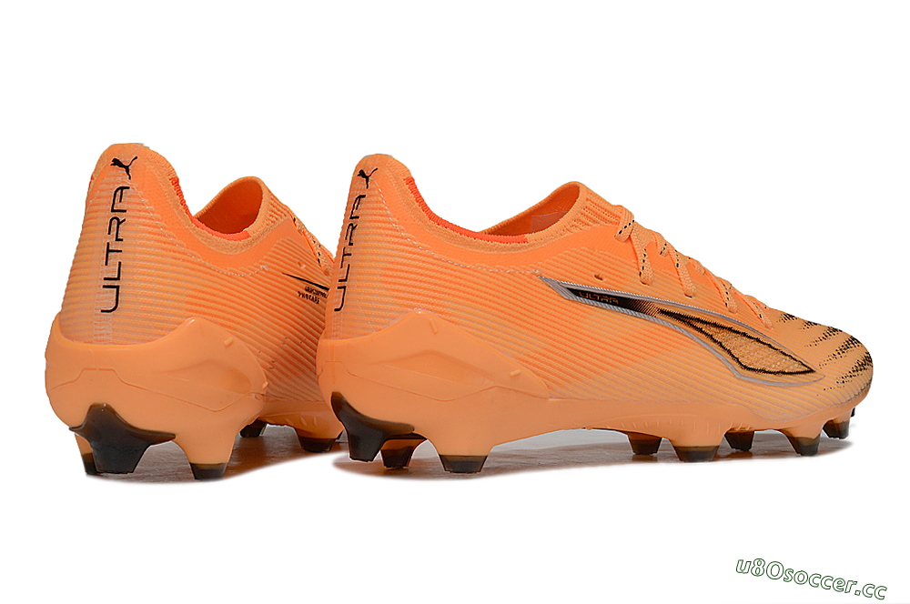 Men's Puma Ultra Ultimate FG Firm Ground Low-Tops Football Boots - Orange/Bright Sunset/Deep Coral 6
