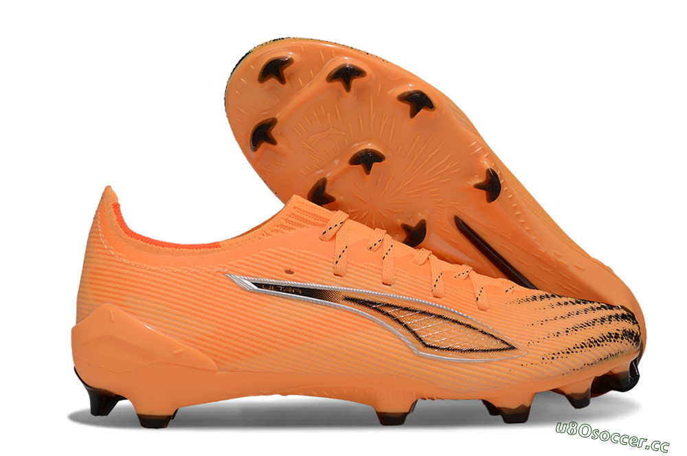 Men's Puma Ultra Ultimate FG Firm Ground Low-Tops Football Boots - Orange/Bright Sunset/Deep Coral 2