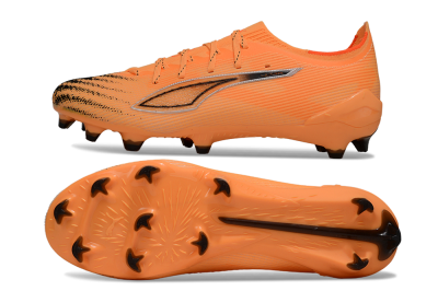 Men's Puma Ultra Ultimate FG Firm Ground Low-Tops Football Boots - Orange/Bright Sunset/Deep Coral