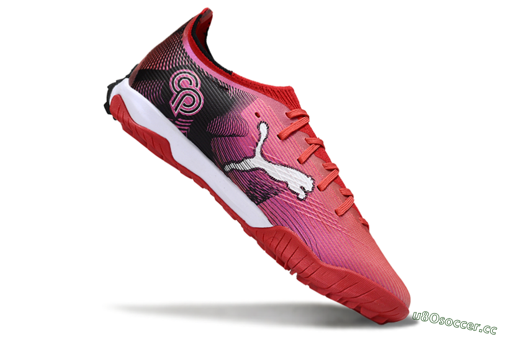 Men's Puma Ultra Ultimate TF Artificial Turf Low-Tops Football Shoes - Red/Vibrant Red/Crimson Black 4