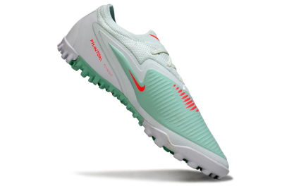 Unisex Nike Phantom 6 Low Elite TF Artificial Turf Low-Tops Football Shoes - LightGreen/CoralOrange/White