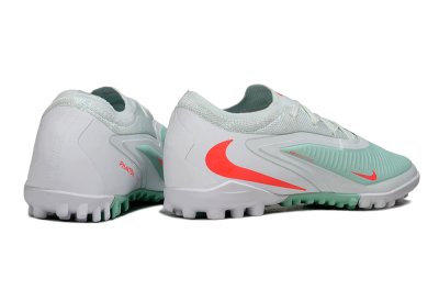 Unisex Nike Phantom 6 Low Elite TF Artificial Turf Low-Tops Football Shoes - LightGreen/CoralOrange/White
