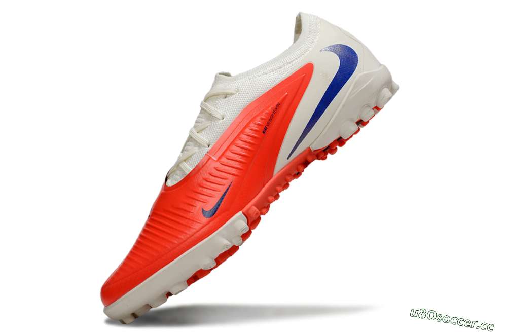 Unisex Nike Phantom 6 Low Elite TF Artificial Turf Low-Tops Football Shoes - Red/Bright Red/Snow White 5