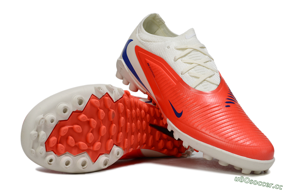 Unisex Nike Phantom 6 Low Elite TF Artificial Turf Low-Tops Football Shoes - Red/Bright Red/Snow White 1