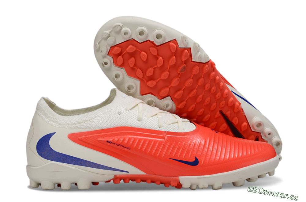 Unisex Nike Phantom 6 Low Elite TF Artificial Turf Low-Tops Football Shoes - Red/Bright Red/Snow White 2