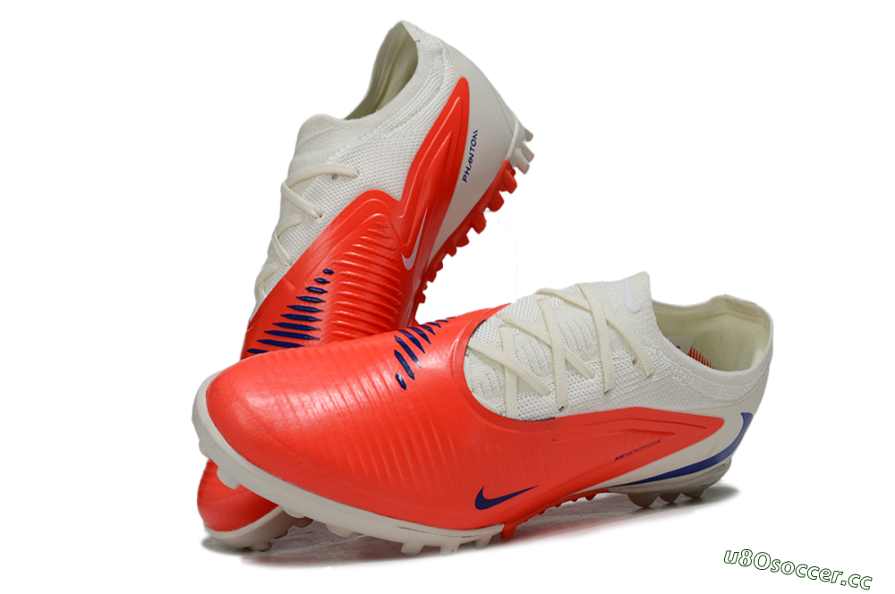 Unisex Nike Phantom 6 Low Elite TF Artificial Turf Low-Tops Football Shoes - Red/Bright Red/Snow White 3