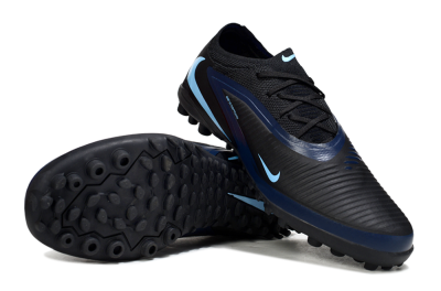 Unisex Nike Phantom 6 Low Elite TF Artificial Turf Low-Tops Football Shoes - Black/Midnight Blue/Icy Blue