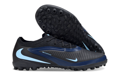 Unisex Nike Phantom 6 Low Elite TF Artificial Turf Low-Tops Football Shoes - Black/Midnight Blue/Icy Blue
