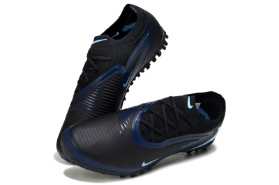 Unisex Nike Phantom 6 Low Elite TF Artificial Turf Low-Tops Football Shoes - Black/Midnight Blue/Icy Blue