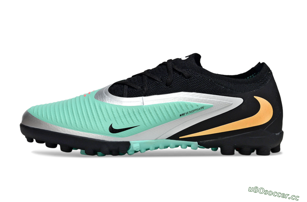 Unisex Nike Phantom 6 Low Elite TF Artificial Turf Low-Tops Football Shoes - Teal/Black/Rose 0