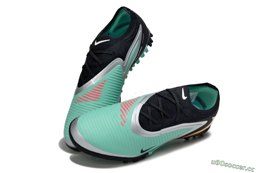 Unisex Nike Phantom 6 Low Elite TF Artificial Turf Low-Tops Football Shoes - Teal/Black/Rose 3