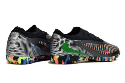 Unisex Nike Phantom 6 Low Elite TF Artificial Turf Low-Tops Football Shoes - Black/Vibrant Neon/Graphic Multicolor