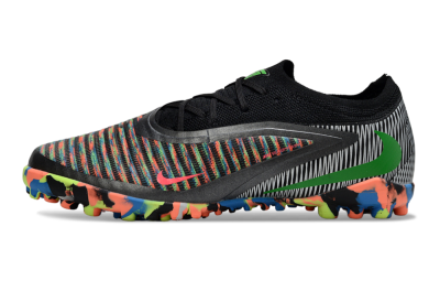 Unisex Nike Phantom 6 Low Elite TF Artificial Turf Low-Tops Football Shoes - Black/Vibrant Neon/Graphic Multicolor