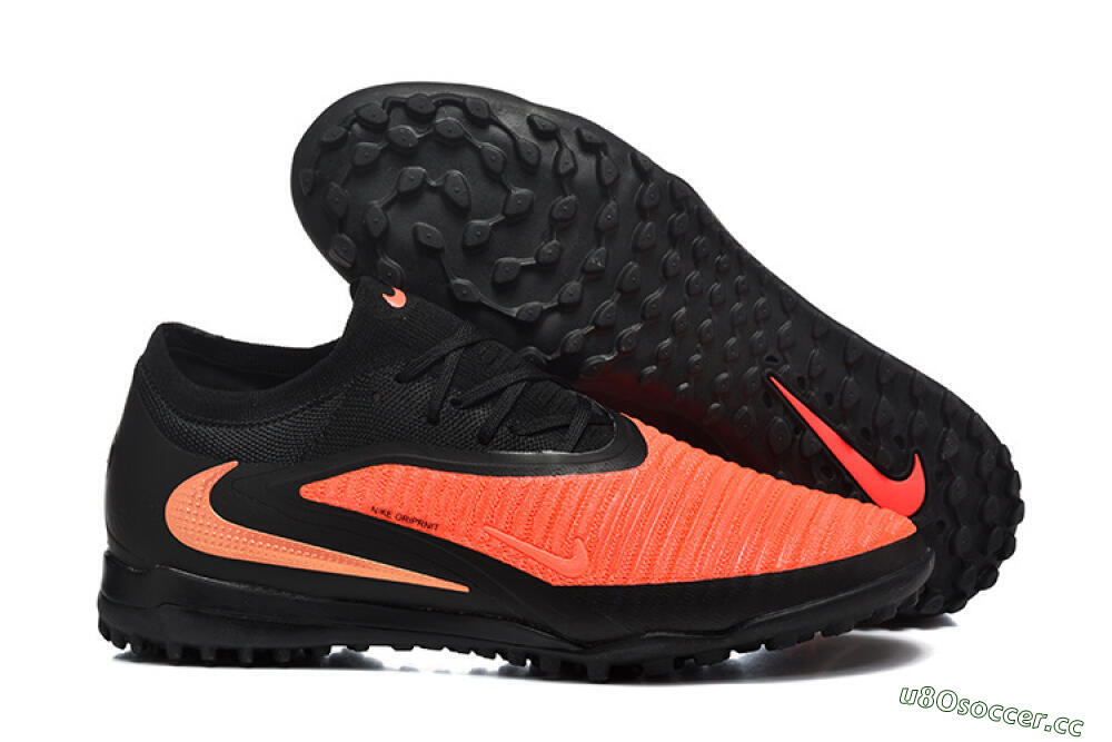 Men's Nike Phantom 6 Low Elite TF Artificial Turf Low-Tops Football Shoes - Orange/Vibrant Coral/Jet Black 2