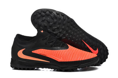 Men's Nike Phantom 6 Low Elite TF Artificial Turf Low-Tops Football Shoes - Orange/Vibrant Coral/Jet Black