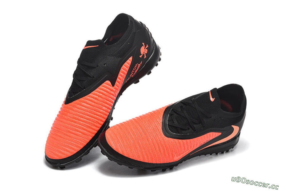 Men's Nike Phantom 6 Low Elite TF Artificial Turf Low-Tops Football Shoes - Orange/Vibrant Coral/Jet Black 6