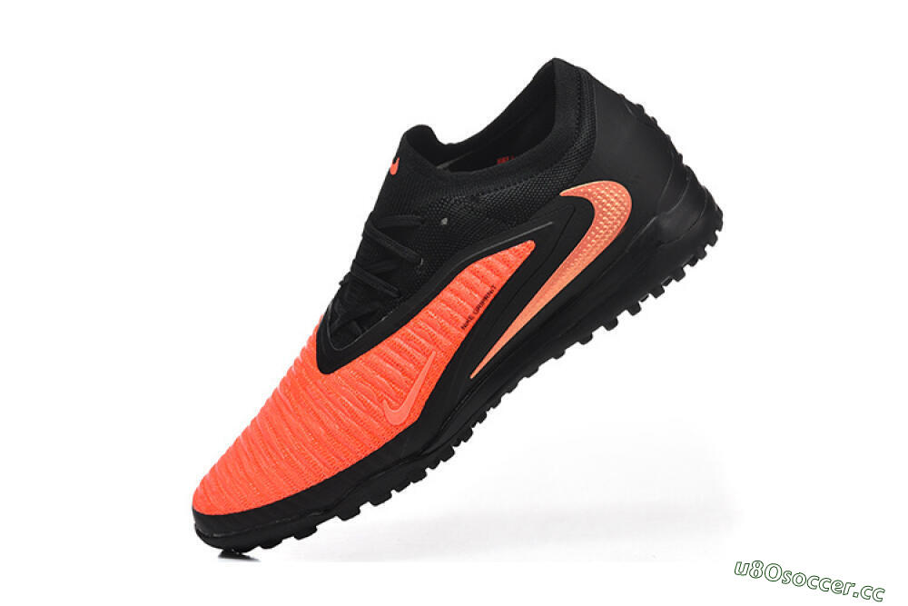 Men's Nike Phantom 6 Low Elite TF Artificial Turf Low-Tops Football Shoes - Orange/Vibrant Coral/Jet Black 8