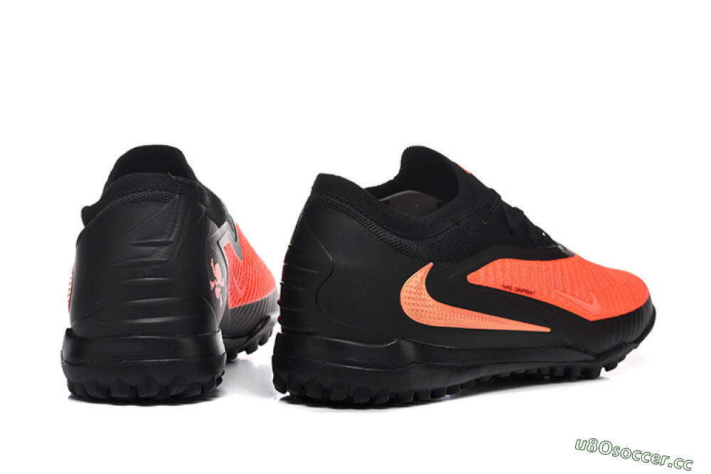 Men's Nike Phantom 6 Low Elite TF Artificial Turf Low-Tops Football Shoes - Orange/Vibrant Coral/Jet Black 9