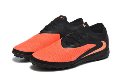 Men's Nike Phantom 6 Low Elite TF Artificial Turf Low-Tops Football Shoes - Orange/Vibrant Coral/Jet Black