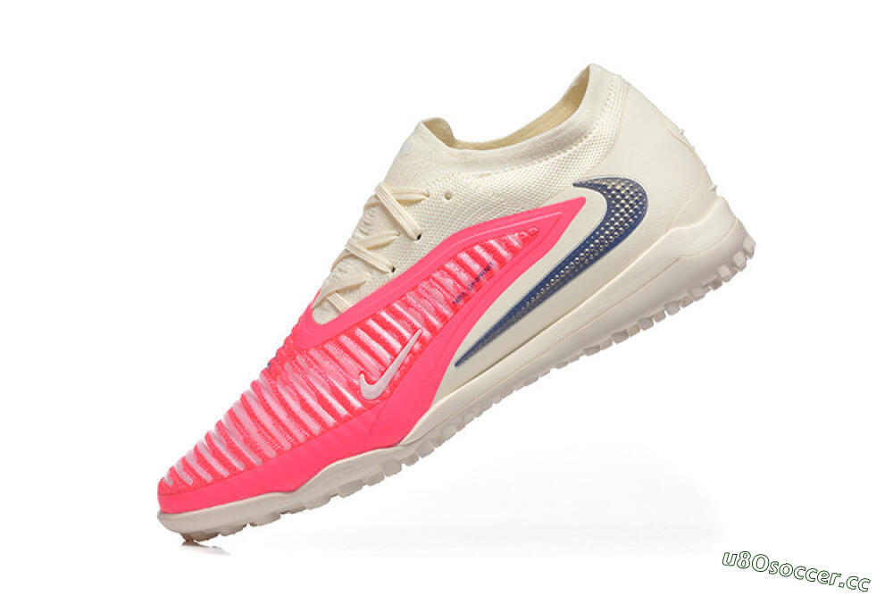 Men's Nike Phantom 6 Low Elite TF Artificial Turf Low-Tops Football Shoes - Pink/Soft Cream/Fierce Pink 8