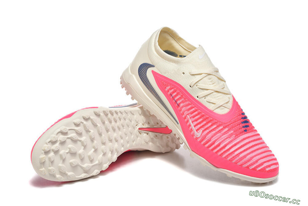 Men's Nike Phantom 6 Low Elite TF Artificial Turf Low-Tops Football Shoes - Pink/Soft Cream/Fierce Pink 4