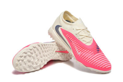 Men's Nike Phantom 6 Low Elite TF Artificial Turf Low-Tops Football Shoes - Pink/Soft Cream/Fierce Pink