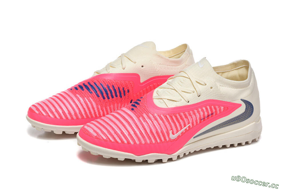 Men's Nike Phantom 6 Low Elite TF Artificial Turf Low-Tops Football Shoes - Pink/Soft Cream/Fierce Pink 5