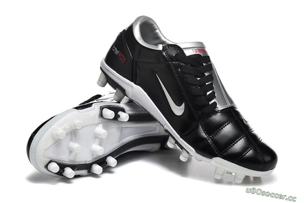 Men's Nike Total 90 III FG Firm Ground Low-Tops Football Boots - Black/Silver/White 3