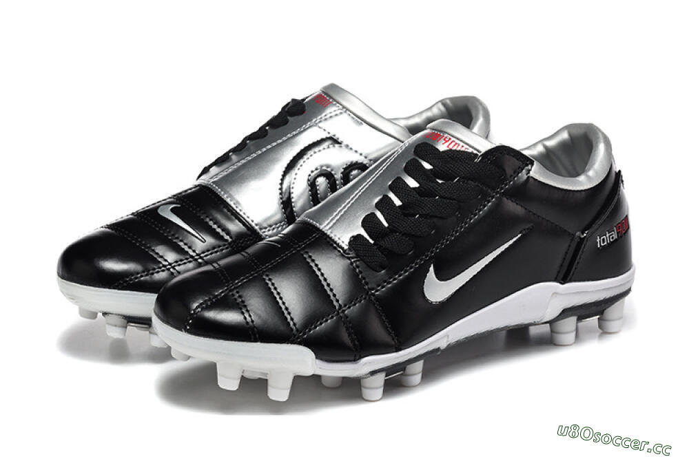 Men's Nike Total 90 III FG Firm Ground Low-Tops Football Boots - Black/Silver/White 4
