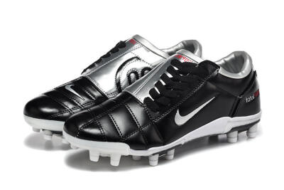 Men's Nike Total 90 III FG Firm Ground Low-Tops Football Boots - Black/Silver/White