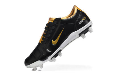 Men's Nike Total 90 III FG Firm Ground Low-Tops Football Boots - Black/Gold Metallic/White