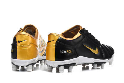 Men's Nike Total 90 III FG Firm Ground Low-Tops Football Boots - Black/Gold Metallic/White